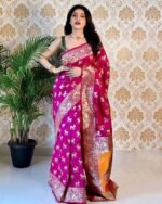 Soft Silk Banarasi Saree with Contrast Border