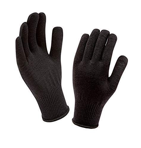 Winter Gloves Warm Woolen Mittens for Unisex (Black)-(Pack of 01)