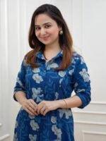 Women's Cotton Blend Kurta Set | Kurta Set | Kurti Set For Women | Festive Kurta Set For Women | Regular Fit Kurta Set For Women - Image 4