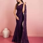 Women Embellished Georgette Saree
