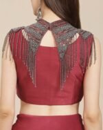 Ready to Wear Pre-Stitched Georgette Saree - Image 3