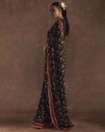 BLACK IRISBUD SAREE Saree - Image 3