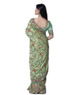 Embroidered Saree with Lace Border - Image 3