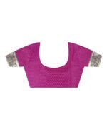 Woven Saree with Contrast Border - Image 4