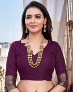 Women Floral Woven Saree with Tassels - Image 5