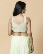 Georgette Saree with Embroidered Blouse - Image 2