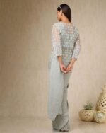 Women Satin Embellished Ready-To-Wear Saree with Beads - Image 3